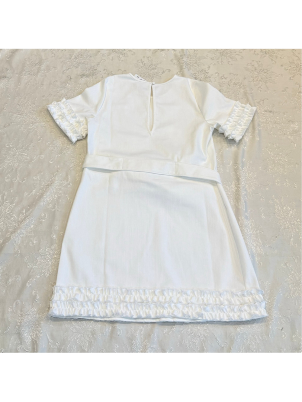 Cinq à Sept Eastern White Denim Dress 8 NWT - Picture 5 of 7